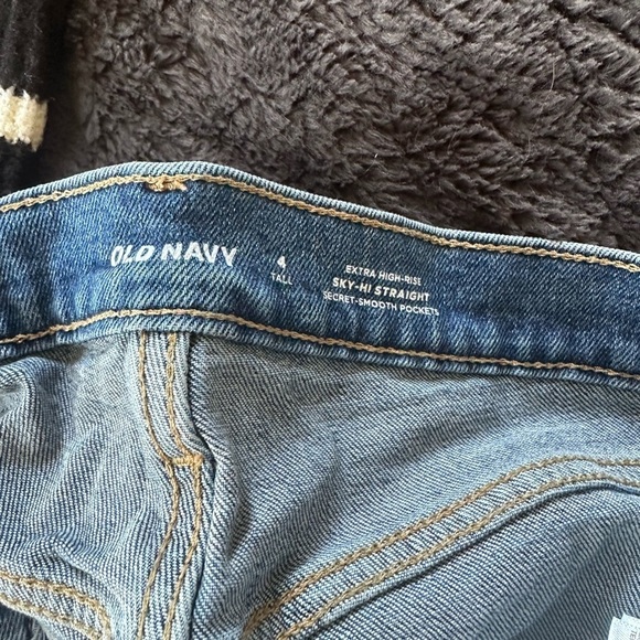 Old Navy extra high rise sky-hi straight sz 4 tall - Picture 3 of 6